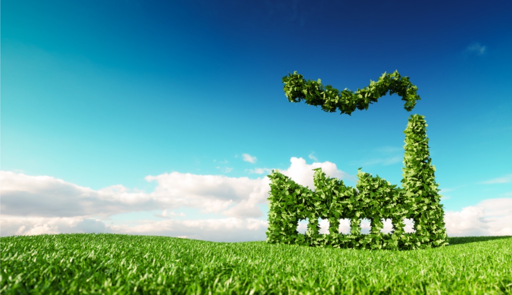 A factory made of greenery